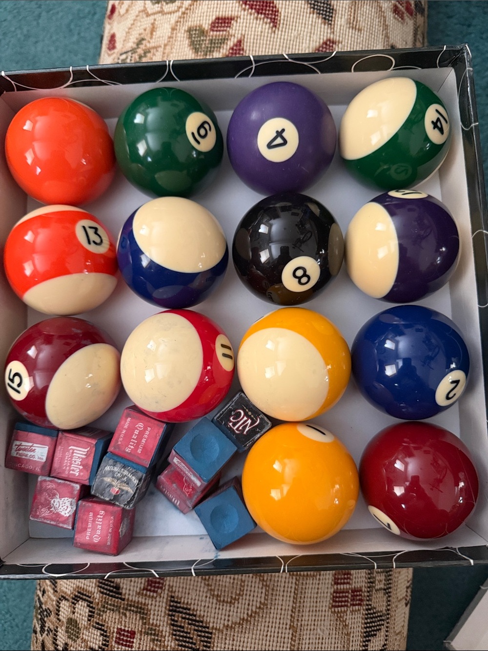 Standard Billiard Ball Set - Multicolor Pool Balls